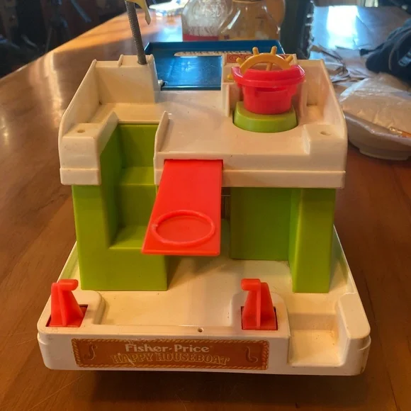 1972 Fisher Price Little People Play Family House Boat #985 in